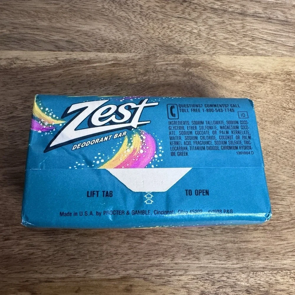 Lot Of 5 1988 Original Zest Deodorant Bar Soap Zestfully Clean 5oz Bar Sealed - Picture 5 of 6